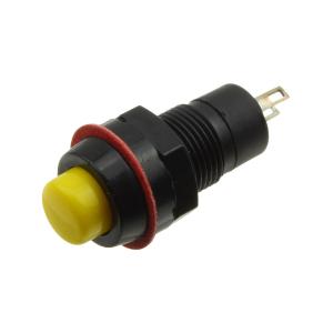 Кнопка d8*11мм желтая без фиксации гайка