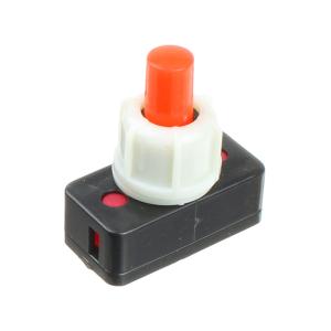 Кнопка PBS-17А-2 ,белый/черный с фиксацией сетевая основание 12*25