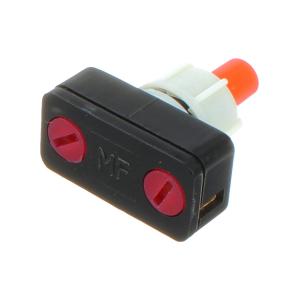 Кнопка PBS-17А-2 ,белый/черный с фиксацией сетевая основание 12*25