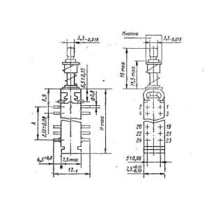 Кнопка ПКН61 с фиксацией