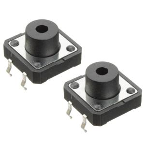 Кнопка тактовая 12*12*7 Ruichi KAN1211-0751B (упаковка 2шт) с отверстием