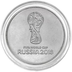 Коллекционная монета чемпионат мира по футболу 2018, эмблема