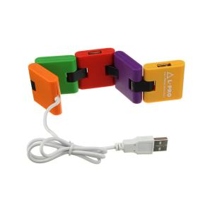 Концентратор USB-4USB(G) HUB L-PRO-1127 змейка mix