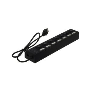 Концентратор USB-7USB(G) HUB с выключателем черный