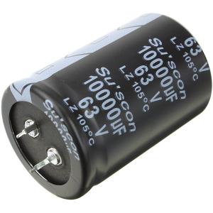 Конденсатор 10000мкФ 63В, 35*50мм 105C, Su’scon LZ063M103P500KKKYL0R Snap-in, 4500мА, 2000час