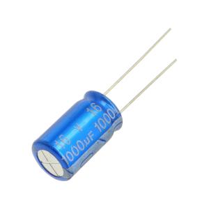 Конденсатор 1000мкФ 16В 10*17мм 105С (упаковка 4шт) JB JRB1C102M0500100017000B 1210мА 2000час