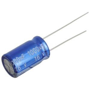 Конденсатор 1000мкФ 16В 10*17мм 105С (упаковка 4шт) JB JRC1C102M0500100017000B 1210мА 2000час