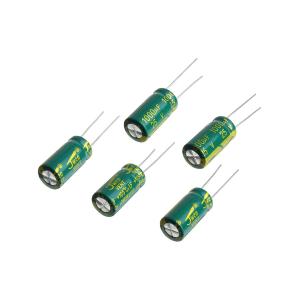 Конденсатор 1000мкФ 25В 10*20мм 105С (упаковка 5шт) JWCO LF102M1EBKJ1020EGN 1450мА 4000час