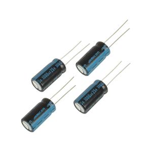 Конденсатор 1000мкФ 25В 10*21мм 105С (упаковка 4шт) Jamicon JTK108M025S1GMH21L 650мА 2000час