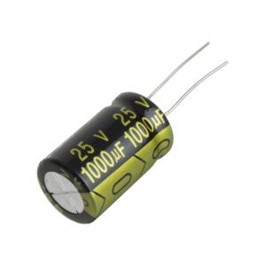 Конденсатор 1000мкФ 25В 13*20мм 105С (упаковка 2шт) Suntan TS13DJ1E102MSB0B0R 1680мА 5000час