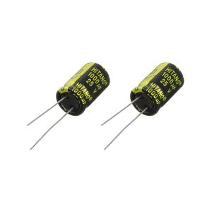 Конденсатор 1000мкФ 25В 13*21мм 105C (упаковка 2шт) Hitano EXR102M25B 1350мА 5000час