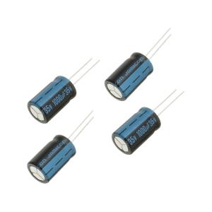 Конденсатор 1000мкФ 35В 12.5*20мм 105С (упаковка 4шт) Jamicon JTK108M035S1GMK20L 1000мА 2000час