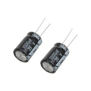 Конденсатор 1000мкФ 35В 13*21мм 105С (упаковка 2шт) JWCO KM102M1VBKJ1321VBK 850мА 2000час