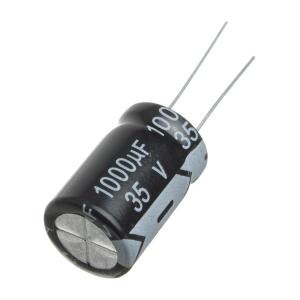 Конденсатор 1000мкФ 35В 13*21мм 105С (упаковка 2шт) JWCO KM102M1VBKJ1321VBK 850мА 2000час