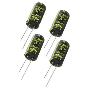 Конденсатор 1000мкФ 35В 13*26мм 105C (упаковка 4шт) Hitano EXR102M35B 1900мА 5000час