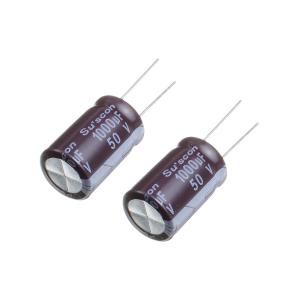 Конденсатор 1000мкФ 50В 16*26мм 105С (упаковка 2шт) Suscon SD050M102J26TKKKS00R 2250мА 2000час
