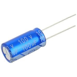 Конденсатор 100мкФ 100В 10*20мм 105C (упаковка 2шт) JB JRB2A101M05001000200000B 220мА 2000час