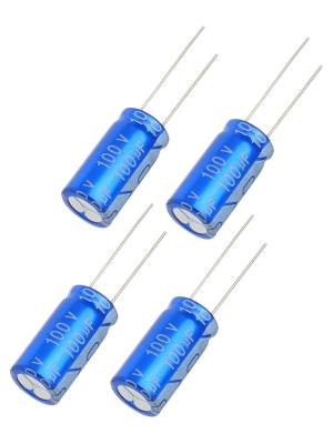 Конденсатор 100мкФ 100В 10*20мм 105C (упаковка 4шт) JB JRB2A101M05001000200000B 220мА 2000час