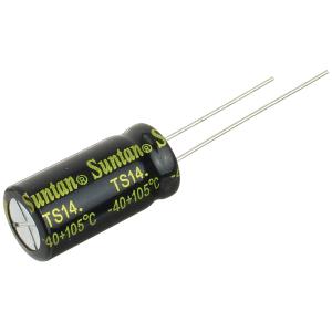 Конденсатор 100мкФ 100В 10*20мм 105С (упаковка 2шт) Suntan TS14012A101MSB0B0R 220мА 2000час