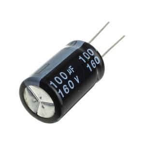 Конденсатор 100мкФ 160В 16*25мм 105С Yageo SH160M0100B7F-1625 390мА 2000час