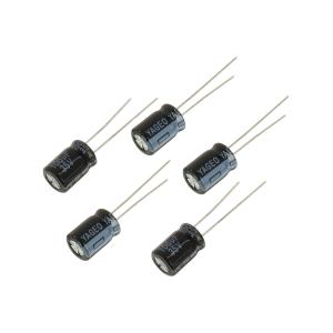 Конденсатор 100мкФ 35В 8*11мм 105С (упаковка 5шт) Yageo SH035M0100B3F-0811 190мА 2000час
