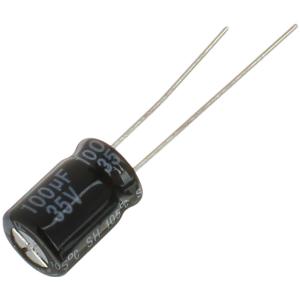 Конденсатор 100мкФ 35В 8*11мм 105С Yageo SH035M0100B3F-0811 190мА 2000час