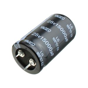 Конденсатор 15000мкФ 25В 25*45мм 105С Yageo LG025M15K0BPF-2545 Snap-in 3150мА 2000час