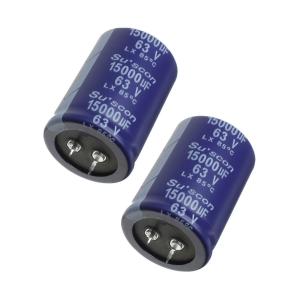 Конденсатор 15000мкФ 63В 35*50мм 105C (упаковка 2шт) Su’scon LX063M153P500KKKYL0R Snap-in 6700мА 2000час