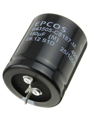 Конденсатор 150мкФ 450В 30*35мм 105C Epcos B43505C5157M Snap-in 5000час Low ESR