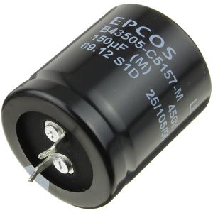 Конденсатор 150мкФ 450В, 30*35мм 105C, Epcos B43505C5157M Snap-in, 5000час Low ESR