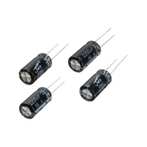 Конденсатор 2200мкФ 16В 10*20мм 105С (упаковка 4шт) Jwco KM222M1CBKJ1020VBK 920мА 2000час