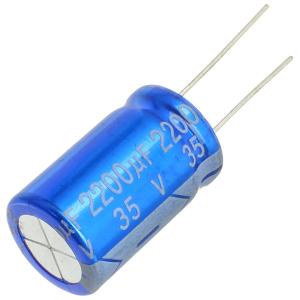 Конденсатор 2200мкФ 35В 16*26мм105С JB JRC1V222M075016002600000B 2820мА 2000час