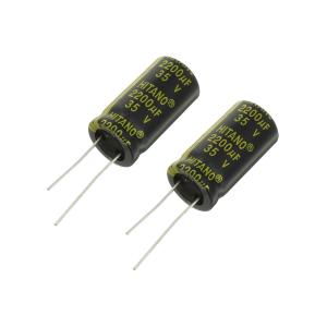 Конденсатор 2200мкФ 35В 16*31.5мм 105С (упаковка 2шт) Hitano EXR222M35B 2550мА 5000час