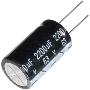 Конденсатор 2200мкФ 63В 18*35мм 105С (упаковка 2шт) Jwco KM222M1JBKJ1830VBK 1850мА 2000час