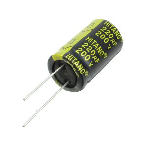 Конденсатор 220мкФ 200В 18*31.5мм 105С (упаковка 2шт) Hitano ESG221M2DB 970мА 5000час
