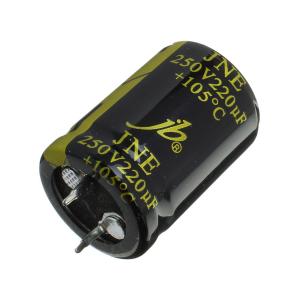 Конденсатор 220мкФ 250В 22*30мм 105C JB JNE2E221M10002200300 Snap-in 750мА 2000час