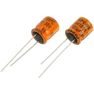 Конденсатор 220мкФ 35В 10*12мм 105С (упаковка 2шт) Epcos B41858C7227M 436мА 5000час