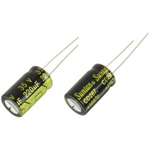 Конденсатор 220мкФ 35В 10*17мм 105С (упаковка 2шт) Suntan TS13DJ1V221MSB0B0R 770мА 3000час