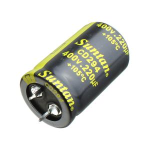 Конденсатор 220мкФ 400В 25*40мм 105C Suntan TS13DR2G221MSB0D0R Snap-in 1000мА 2000час