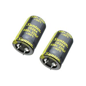 Конденсатор 220мкФ 400В 25*40мм 105C (упаковка 2шт) Suntan TS13DR2G221MSB0D0R Snap-in 1000мА 2000час[copy 61412]