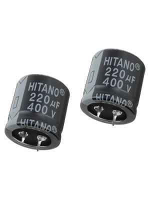 Конденсатор 220мкФ 400В 30*30мм 85С (упаковка 2шт) Hitano ELP221M2GBC Snap-in 1750мА 2000час