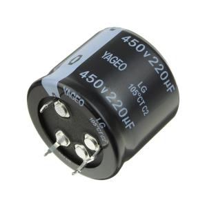 Конденсатор 220мкФ 450В 35*30мм 105C Yageo LG450M0220BP4-3530 Snap-in 4pin 1000мА 2000час