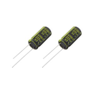 Конденсатор 220мкФ 63В 10*21мм 105C (упаковка 4шт) Hitano EXR221M63B 710мА 5000час