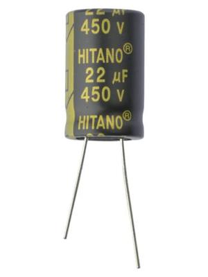 Конденсатор 22мкФ 450В 16*25мм 105С (упаковка 2шт) Hitano ESG220M2WB 290мА 5000час
