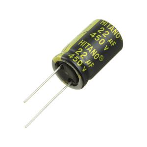 Конденсатор 22мкФ 450В 16*25мм 105С (упаковка 2шт) Hitano ESG220M2WB 290мА 5000час