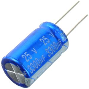 Конденсатор 3300мкФ 25В 16*25мм 105С (упаковка 2шт) JB JRB1E332M07501600250000B 1000мА 2000час