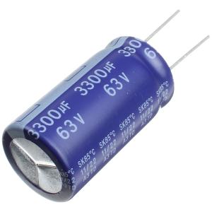 Конденсатор 3300мкФ 63В 22*40мм (упаковка 2шт) Teapo KSK338M063S1A1Q40K 3200мА 2000час