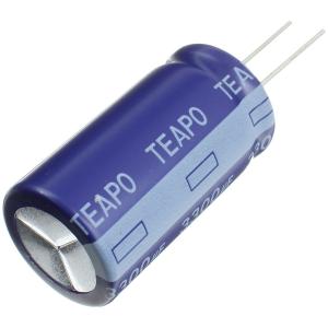 Конденсатор 3300мкФ 63В 22*40мм Teapo KSK338M063S1A1Q40K 3200мА 2000час