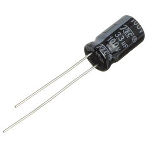 Конденсатор 33мкФ 100В 8*16 (упаковка 5шт) Trec SR-100-33 180мА 2000час