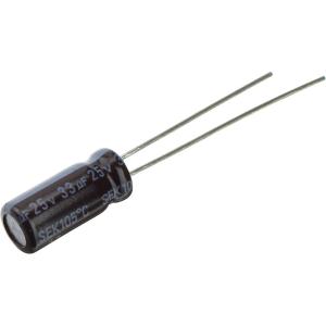 Конденсатор 33мкФ 25В, 5*11мм 105С, Teapo SEK